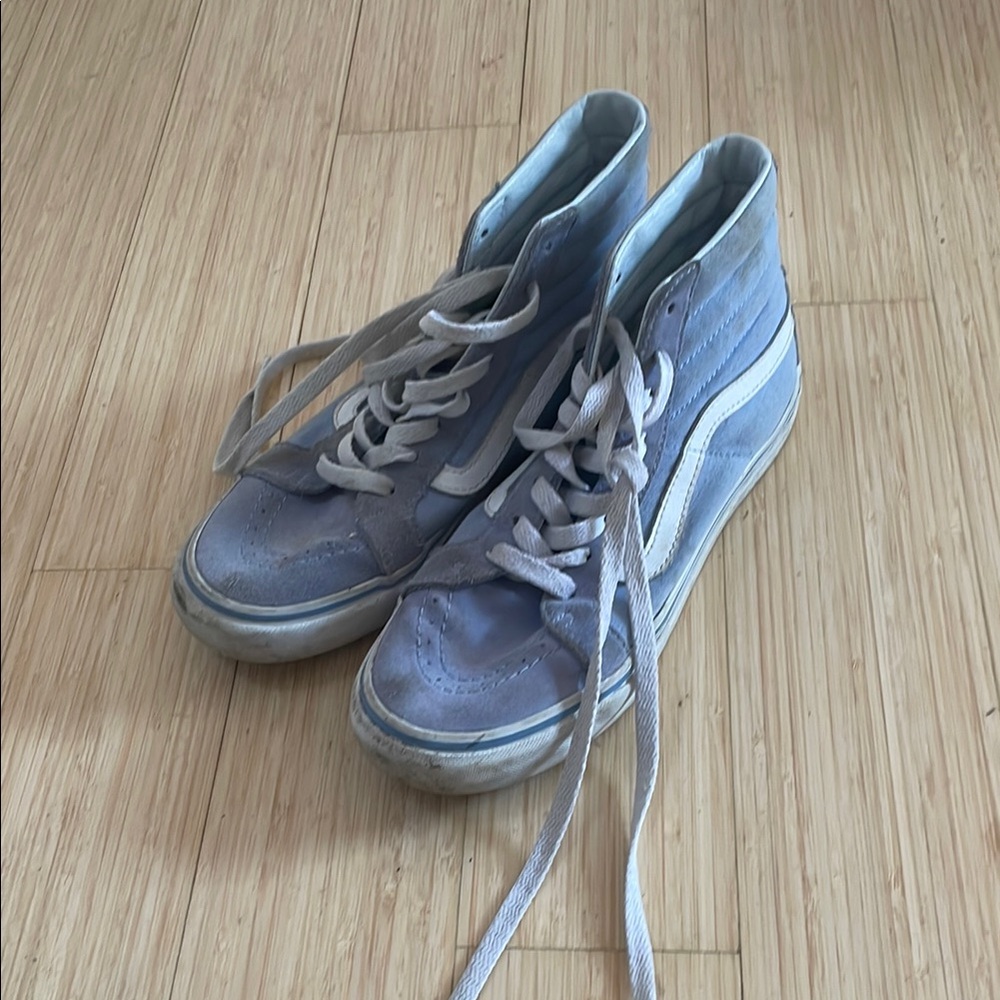 Blue High-Top Sneakers